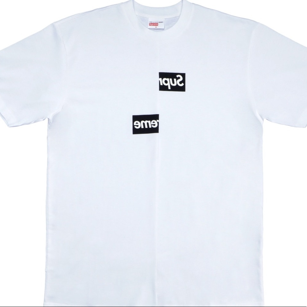 cdg x supreme split box logo